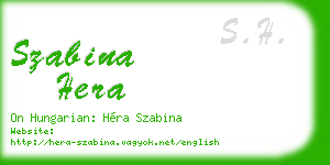 szabina hera business card